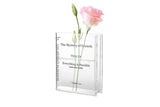 Plastic Clear Book Vase for Flowers Bookshelf Vase Decoration