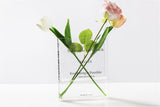 Plastic Clear Book Vase for Flowers Bookshelf Vase Decoration