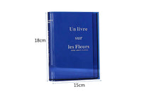 Plastic Clear Book Vase for Flowers Bookshelf Vase Decoration