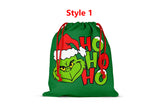 Grinch Drawstring Bags Christmas Candy Bag Gift Bag Xmas Party Storage Pouches