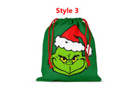 Grinch Drawstring Bags Christmas Candy Bag Gift Bag Xmas Party Storage Pouches