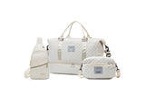 3Pcs Travel Duffle Bag Set with Shoe Compartment