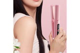 Cordless Ionic Hair Straightener Brush 2-in-1 Straightening and Curling Flat Iron