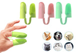 3Pcs Double-finger Dog Toothbrush Silicone Cat Finger Tooth Brushing Kit