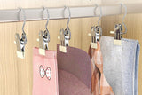 5 PCS Stainless Steel Metal Hanging Hook Clips for Closet