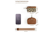 Mini Dual Pouch Wallet Wristlet Wallet for Women PU Leather  Purse