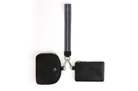 Mini Dual Pouch Wallet Wristlet Wallet for Women PU Leather  Purse