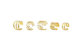 5 Set Unisex Hollow Conch Clip-On Earrings Non-Piercing Ear Clips