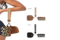 Mini Dual Pouch Wallet Wristlet Wallet for Women PU Leather  Purse