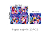66Pcs K-pop Demon Hunter-Inspired Birthday Disposable Paper Tableware