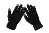2 Pair Winter Thermal Warm Gloves for Men Women Touchscreen Knitted fleece gloves