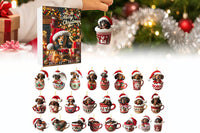 Christmas Countdown Advent Calendar Dog Hanging Ornament