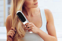 Portable Cordless Hair Straightener Brush LCD Display Straightening Comb