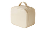 Makeup Bag with LED Lighted Mirror Travel Cosmetic Case with Brush Organizer and Zipper Pouch