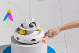 4-in-1 Rechargeable Automatic Cat Teaser Interactive Cat Toy with Laser Feather Balls