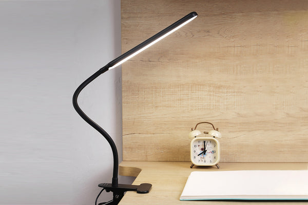 Adjustable Clip On Desk Lamp with 3 Colors 10 Brightness