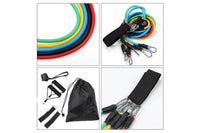 11Pcs Exercise Resistance Band Set Home Gym Fitness Elastic Tube