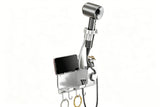 Adhesive Wall Mount Hair Dryer Holder with Phone Stand and Cord Organizer