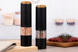 2Pcs Electric Pepper Grinders LED Light Adjustable Coarseness