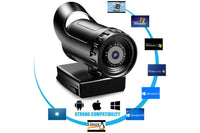 2K 1080P HD Webcam with Microphone and Tripod