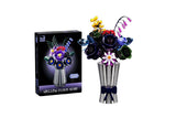 Creative Black Rose Eternal Flower Vase Building Blocks Set