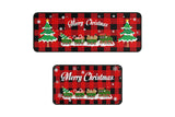 2Pcs Christmas Kitchen Floor Mat