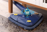 360 Degree Rotatable Triangle Cleaning Mop with 3 Cleaning Pads