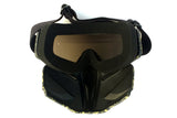 Outdoor Sport Goggles Ski Snowmobile Face Mask with Sun Glasses