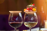 Set of 2Pcs Wine Glass Charcuterie Topper Bamboo Wine Glass Topper Coasters Food Tray