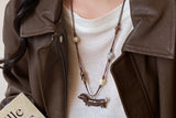 4pcs Women's Pendant Necklace Trendy Hoodie Sweater Chain