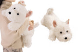 Stress Relief Realistic West Highland White Terrier Plush Toy Soft Cuddly Lying Stuffed Dog Animal