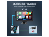 7-Inch Wireless CarPlay Display with AHD Backup Camera
