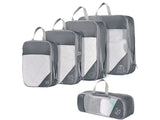 Ultimate 5-Piece Travel Zipper Compression Packing Bags Set