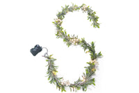 Christmas Mistletoe Rattan String Light Artificial Mistletoe Leaves Berries String