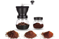 Manual Coffee Bean Grinder w/ Ceramic Burr and 2 Glass Jars