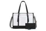 15.6-inch Laptop Tote Bag with Matching Wristlet Clutch Pouch Wallet Handbag Crossbody