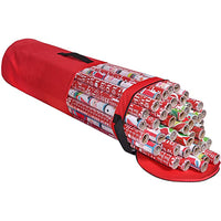 Christmas Wrapping Paper Rolls Storage Bag
