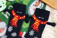 2 Pairs of Christmas Magnetic Holding Hands Socks