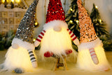 Christmas Gnome Xmas Decor with LED Light and Bling Hat