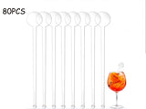 80Pcs Plastic Disc Twizzlers Stirrer Sticks