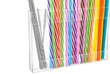 Acrylic Straw Holder Cabinet Door Organizer Reusable Tumbler Straw Storage Box