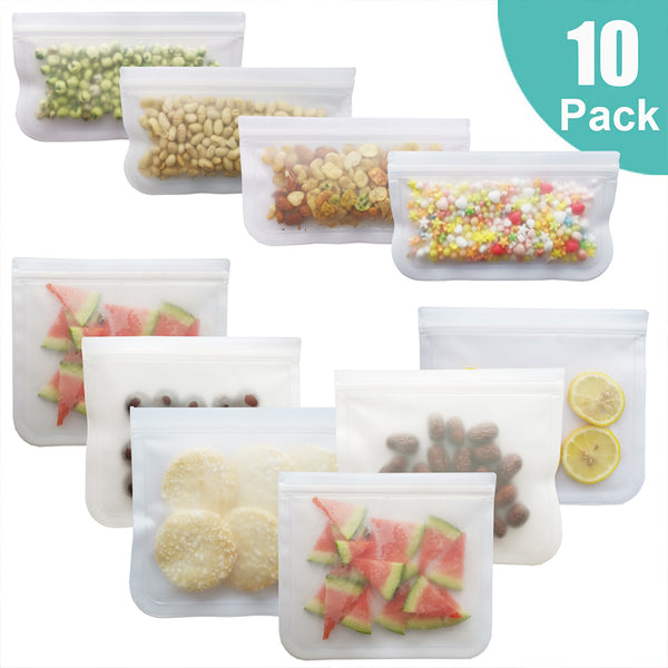 10Pcs/20Pcs Reusable Food Storage Bags Leakproof Food Bags
