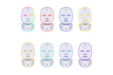 7 Colors Led Facial Mask Neck therapy Mask for Skin Rejuvenation