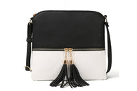 Women Crossbody Messenger Bag Shoulder Bag with Tassel Zipper