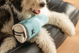 Tumbler Shaped Squeaky Dog Toy Squeaky Pet Toy with Embroidered Puppy Pattern
