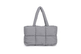 Ladies' Wrinkled Shoulder Bag Purse Spacious Tote Bag Puffer Handbag