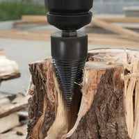 4Pcs Firewood Drill Bit Wood Cone Hex Shank Wood Log Splitter Screw Splitting