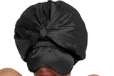 2-in-1 Double Layer Satin Bonnet with Eye Mask Sleep Cap Hair Wrap