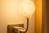 Smart Voice Control Moon Night Light USB Plug-in Flexible Gooseneck Dimmable LED Bedside Lamp