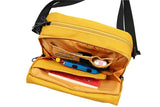 Travel Crossbody Bag with Luggage Sleeve Multi Layer Card Slots Sling Bag Passport Purse